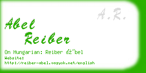 abel reiber business card